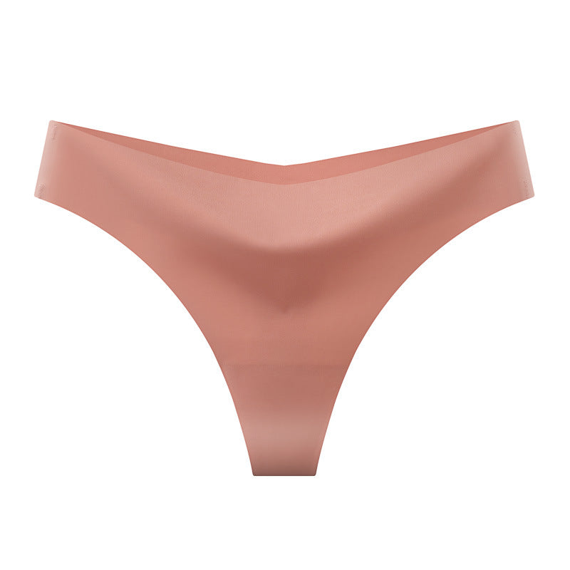 Seamless Ice Silk Womens Thong Underwear