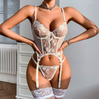 Floral Embroidered Bra and Underwear Set