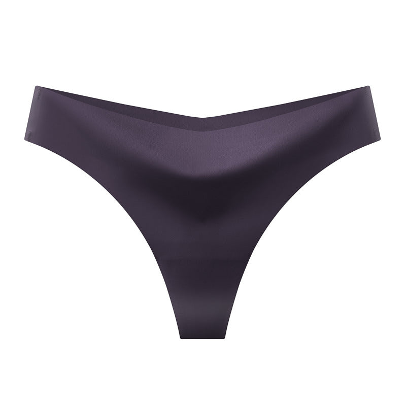 Seamless Ice Silk Womens Thong Underwear