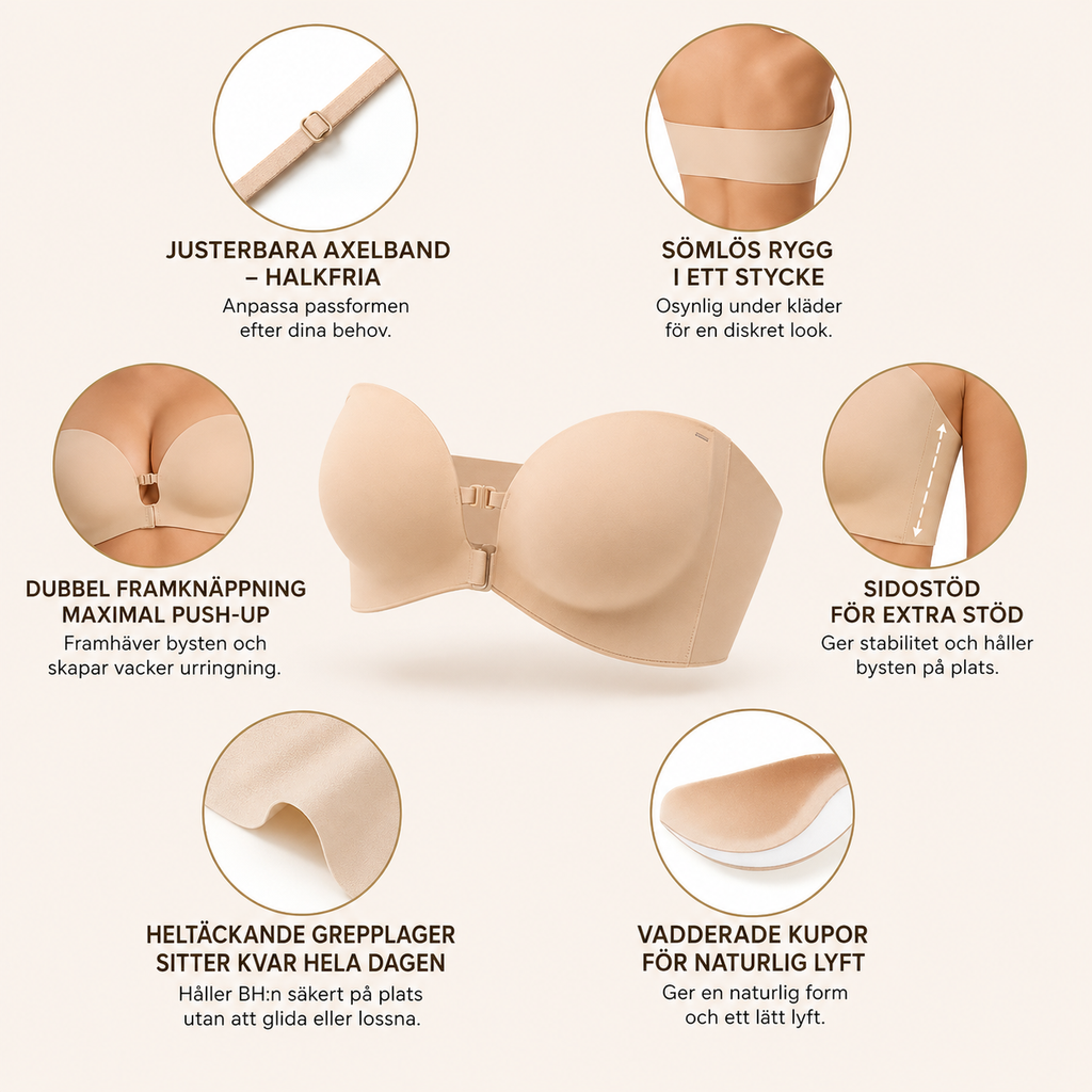 Invisible™ Axelbandslös Push-Up BH