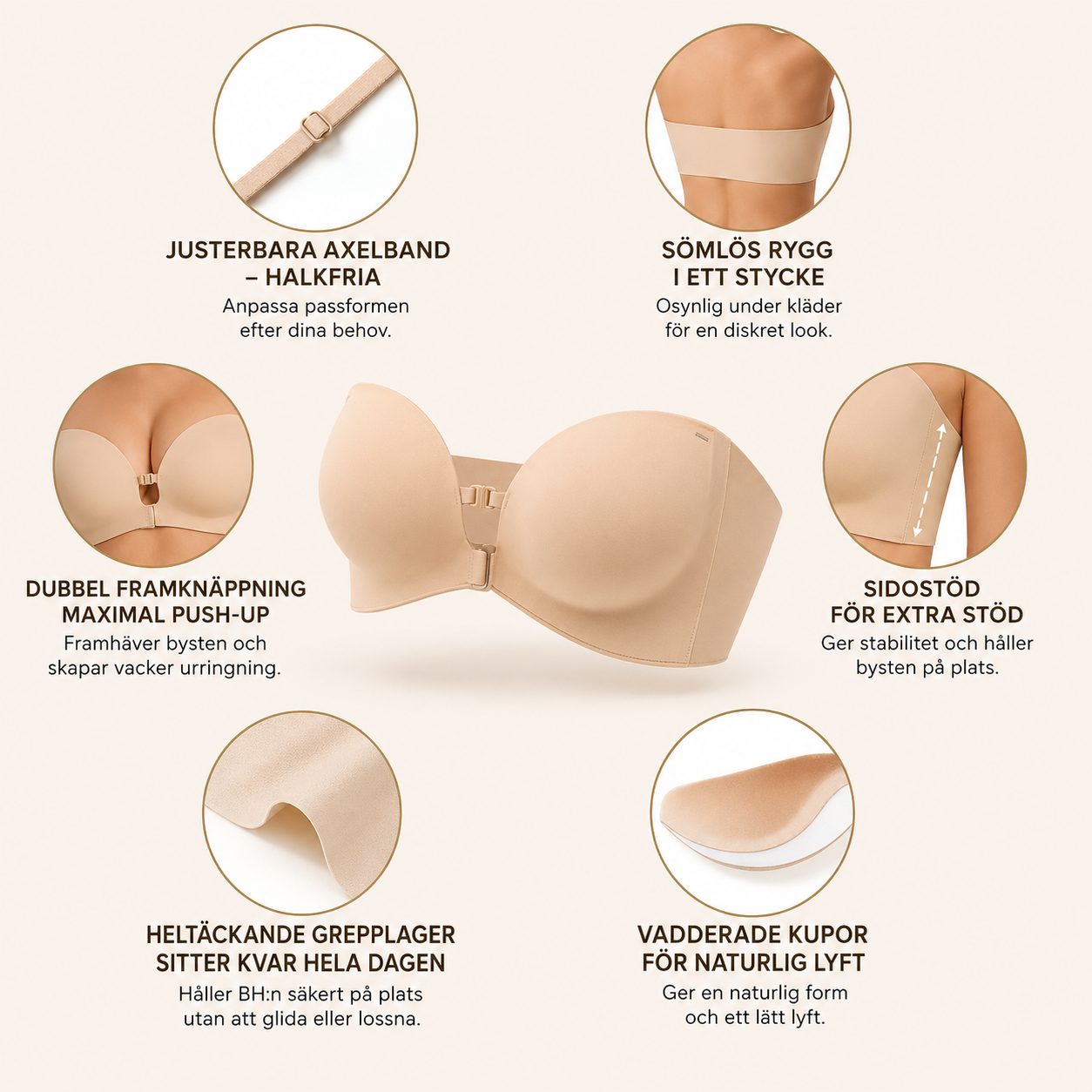 Invisible™ Axelbandslös Push-Up BH