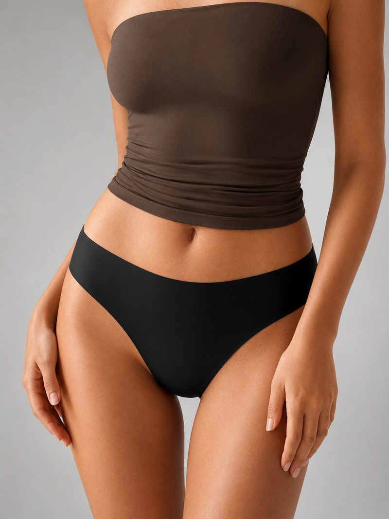 Seamless Ice Silk Womens Thong Underwear